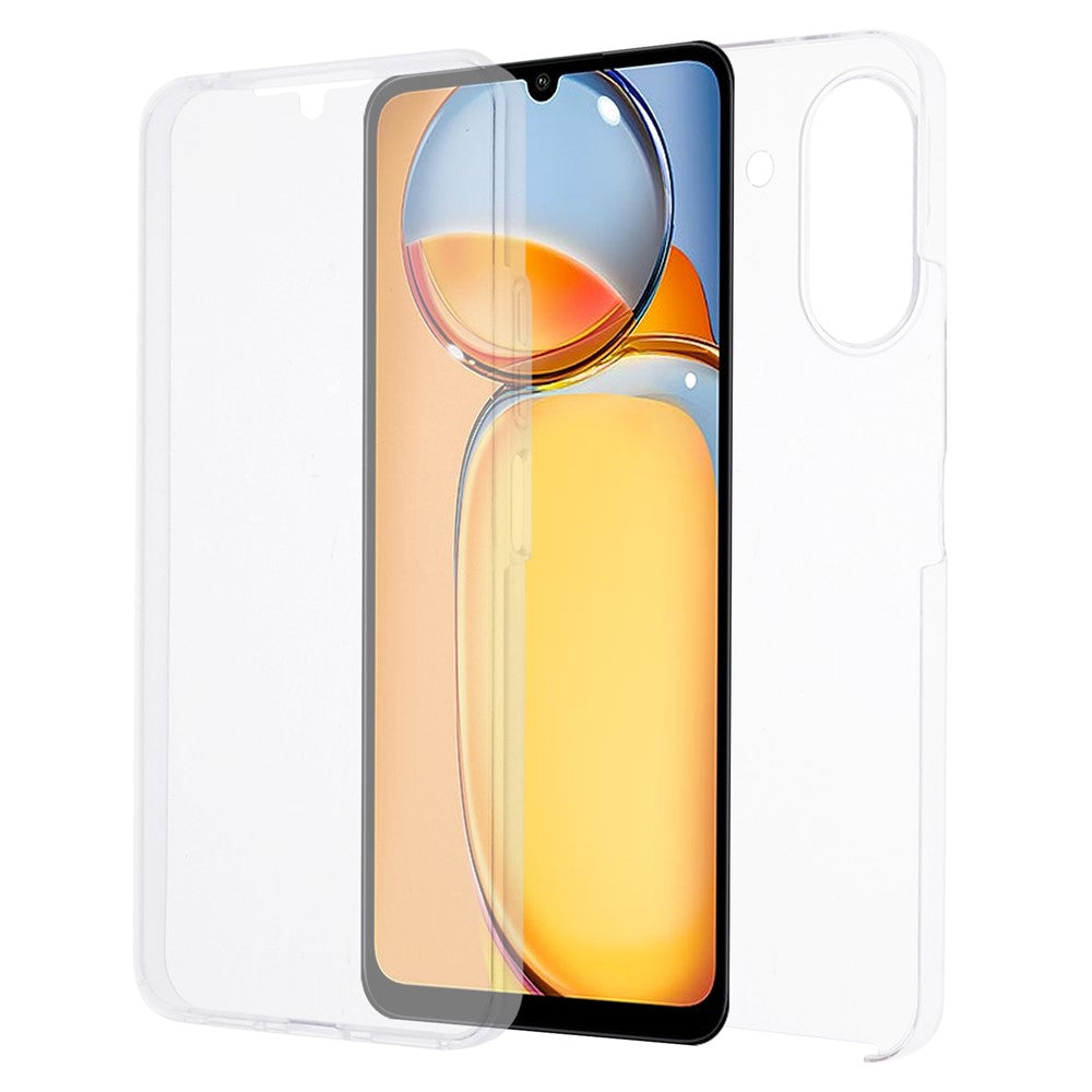 For Xiaomi Redmi 13C 4G / Poco C65 4G Acrylic+TPU Clear Case PET Screen Film 360-Degree Full Coverage