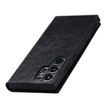 For Samsung Galaxy S23 Ultra Case Crazy Horse Texture Split Leather Wallet Cover