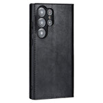 For Samsung Galaxy S23 Ultra Case Crazy Horse Texture Split Leather Wallet Cover