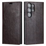 For Samsung Galaxy S23 Ultra Case Crazy Horse Texture Split Leather Wallet Cover
