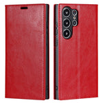 For Samsung Galaxy S23 Ultra Case Crazy Horse Texture Split Leather Wallet Cover