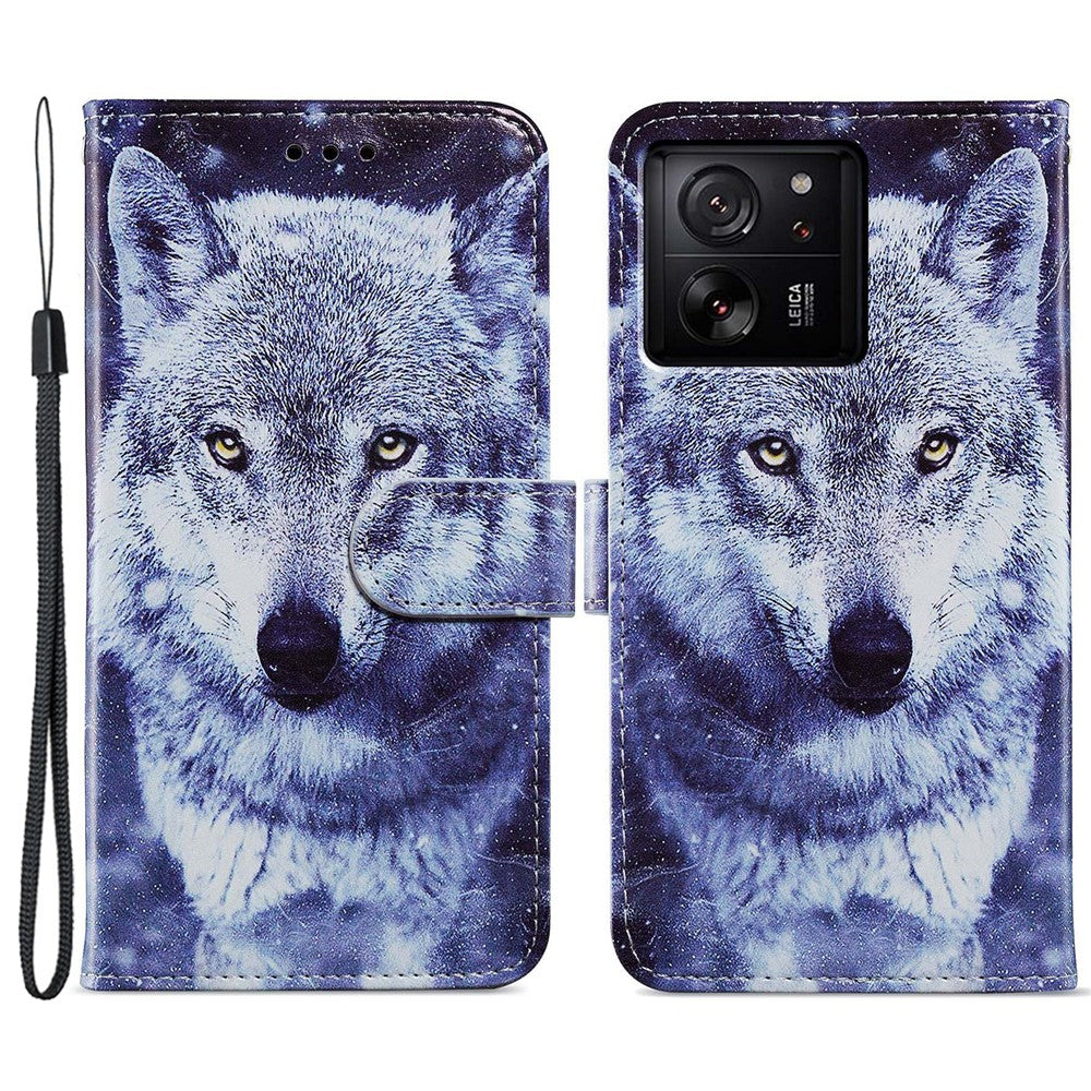 Xiaomi 13T / 13T Pro / Redmi K60 Ultra Fodral Artistic Stand Läder Plånboksfodral