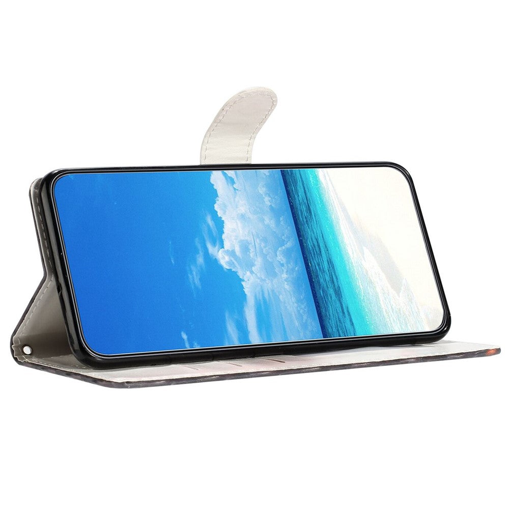 For Xiaomi Redmi 13C 4G / Poco C65 4G Case Leather Pattern Printing Stand Protective Cover