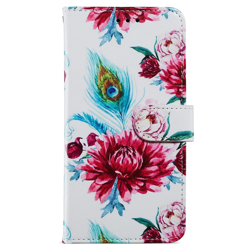 For Xiaomi Redmi 13C 4G / Poco C65 4G Case Leather Pattern Printing Stand Protective Cover