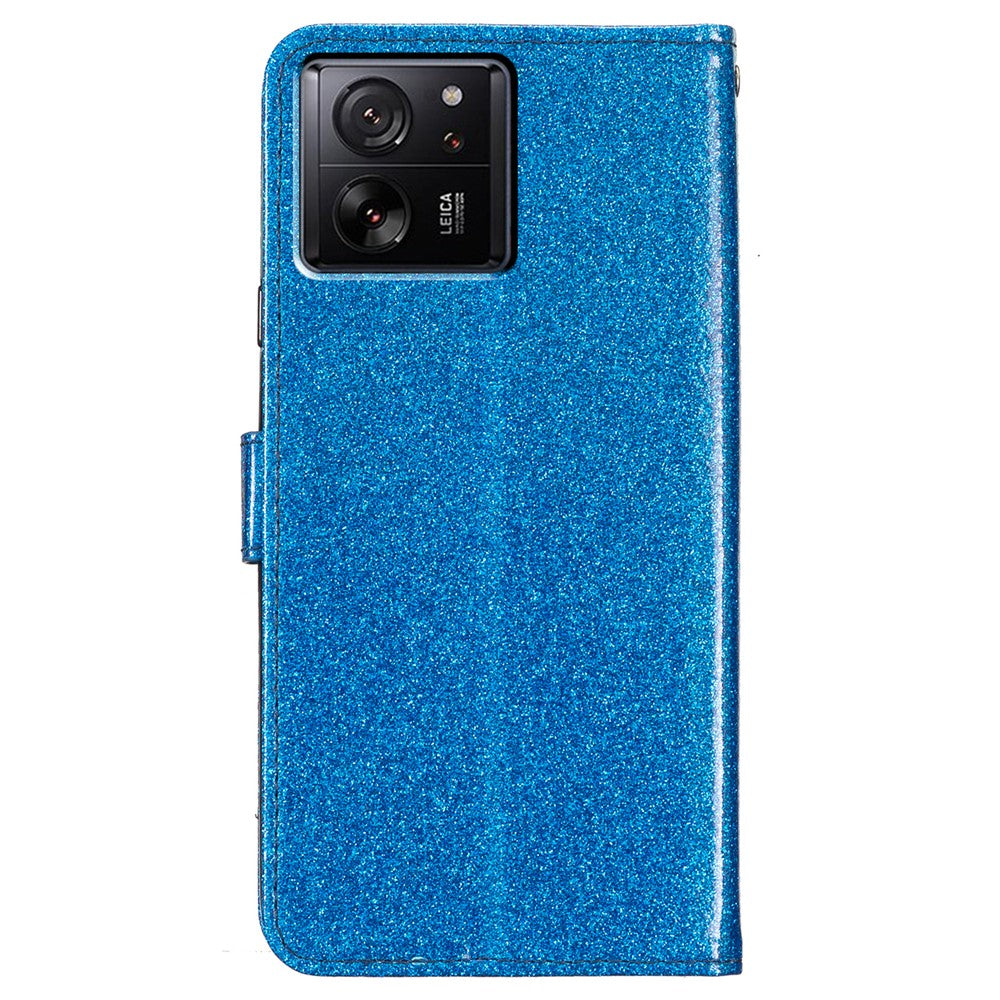 For Xiaomi 13T / 13T Pro / Redmi K60 Ultra Glitter Leather Case with Wallet Stand