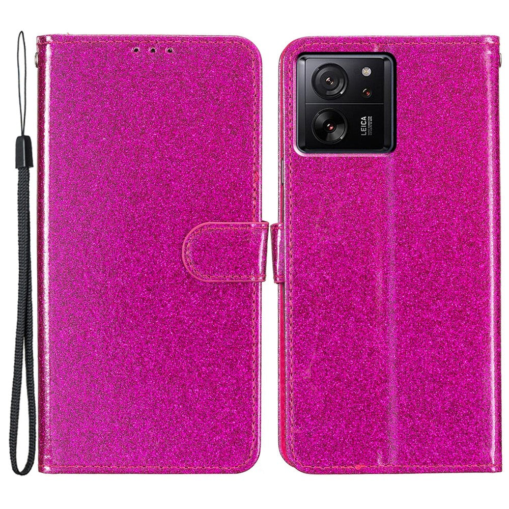 For Xiaomi 13T / 13T Pro / Redmi K60 Ultra Glitter Leather Case with Wallet Stand