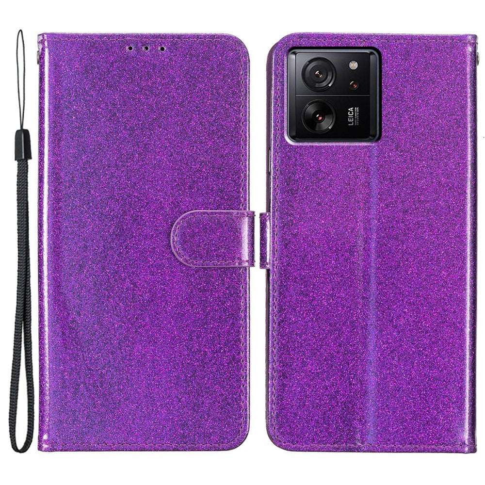 For Xiaomi 13T / 13T Pro / Redmi K60 Ultra Glitter Leather Case with Wallet Stand