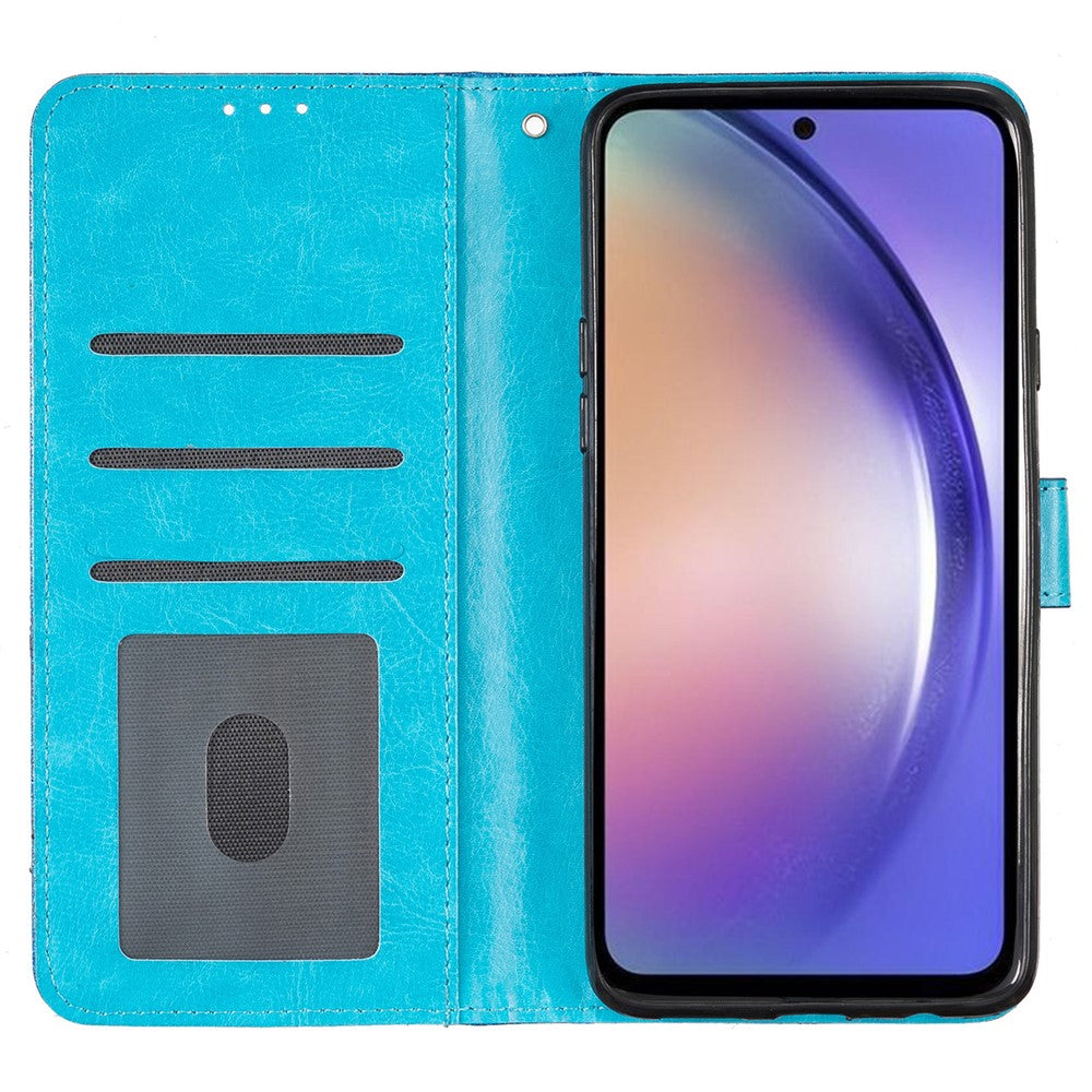 For Samsung Galaxy A55 5G Shiny Glitter Leather Case Stand Wallet Phone Cover