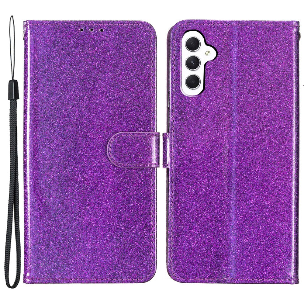For Samsung Galaxy A55 5G Shiny Glitter Leather Case Stand Wallet Phone Cover