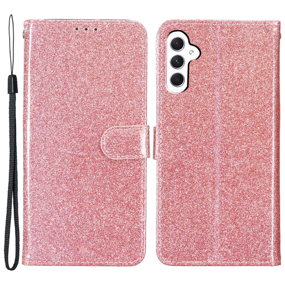 For Samsung Galaxy A55 5G Shiny Glitter Leather Case Stand Wallet Phone Cover