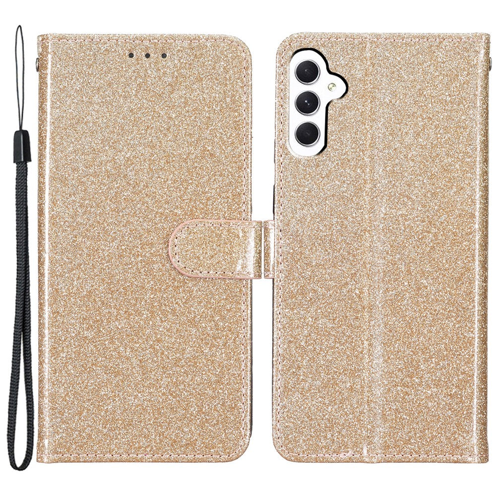 For Samsung Galaxy A55 5G Shiny Glitter Leather Case Stand Wallet Phone Cover