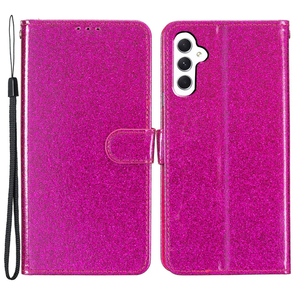 For Samsung Galaxy A55 5G Shiny Glitter Leather Case Stand Wallet Phone Cover