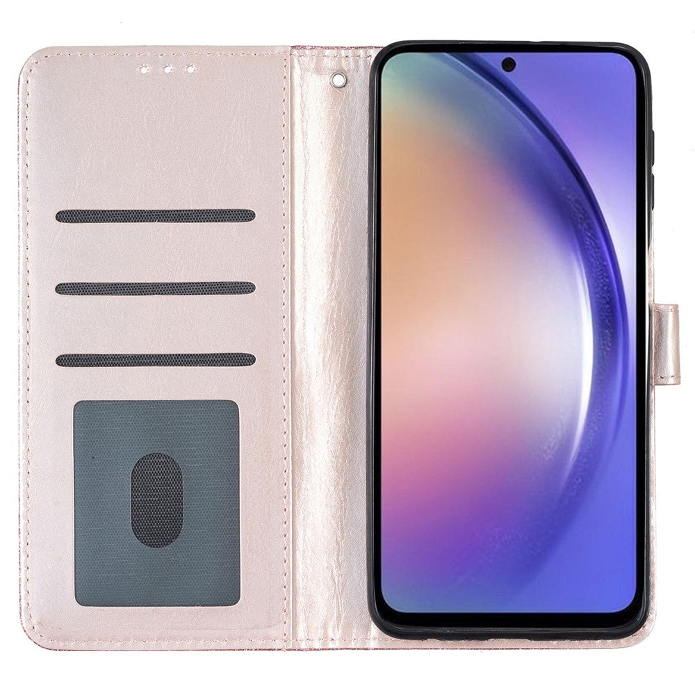 For Samsung Galaxy A35 5G Leather Case Glitter Card Slots Wallet Phone Cover