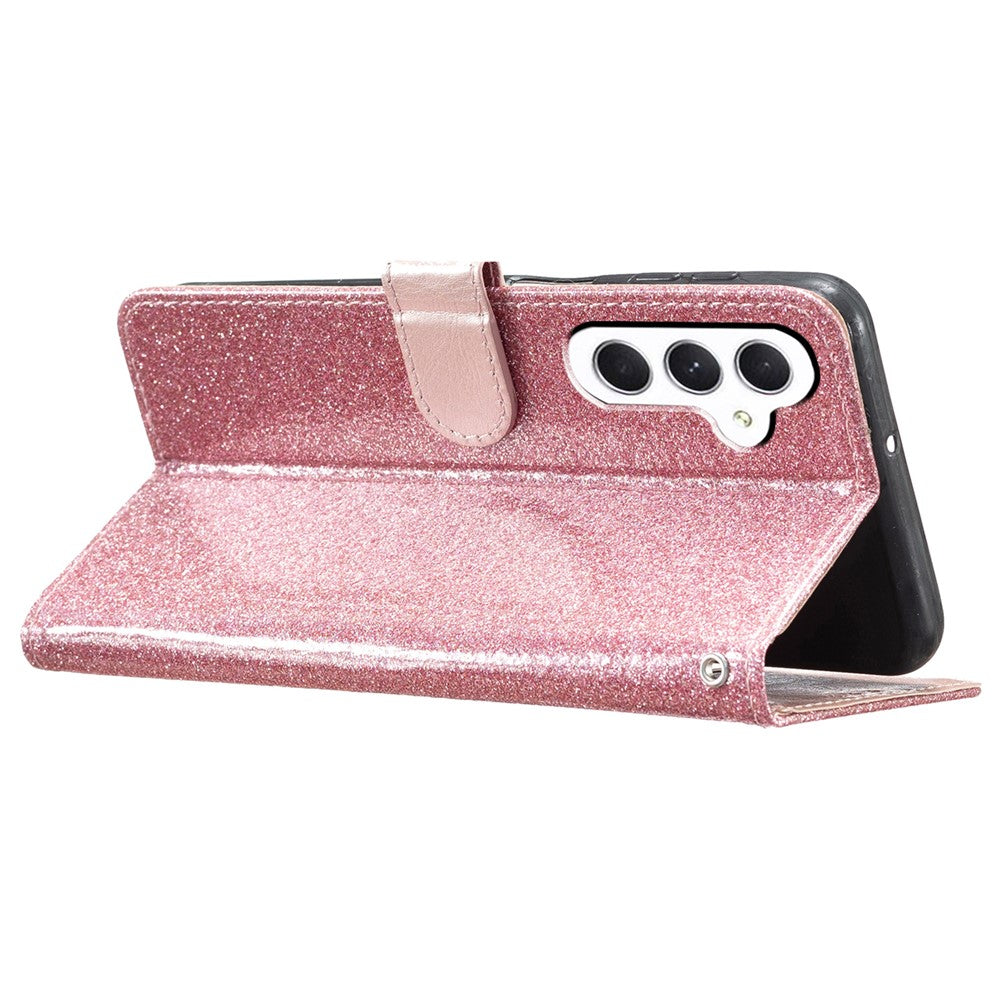 For Samsung Galaxy A35 5G Leather Case Glitter Card Slots Wallet Phone Cover
