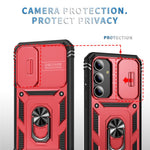 Slide Window Design for Samsung Galaxy S24+ Phone Case TPU+PC Protective Cover