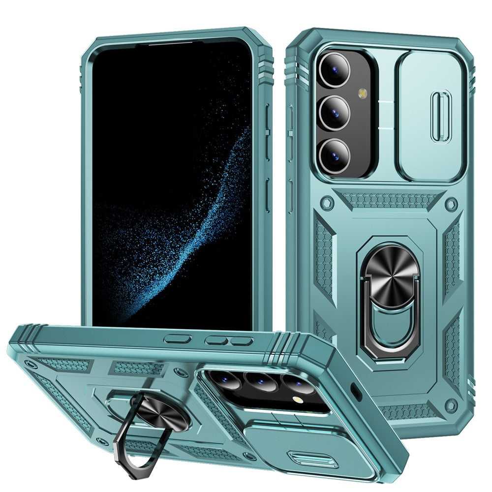 Slide Window Design for Samsung Galaxy S24+ Phone Case TPU+PC Protective Cover