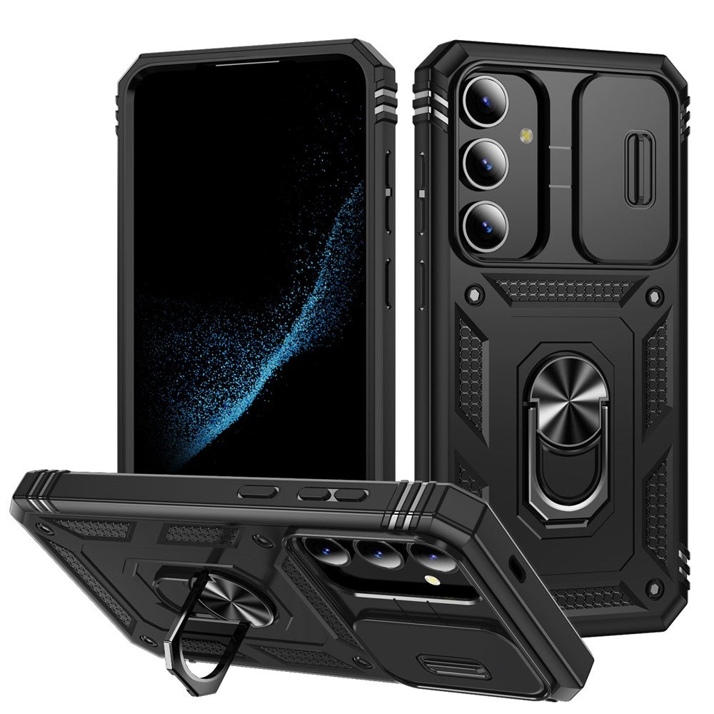 Slide Window Design for Samsung Galaxy S24+ Phone Case TPU+PC Protective Cover