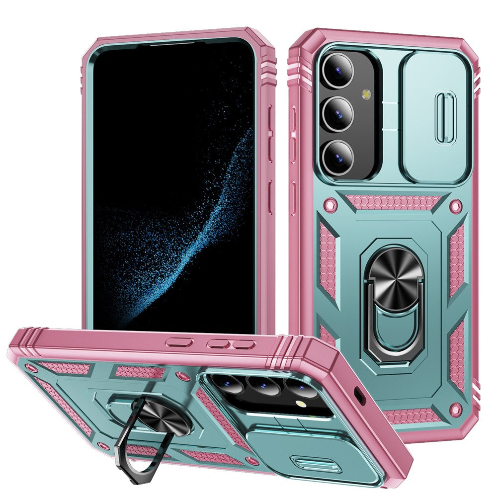 Slide Window Design for Samsung Galaxy S24+ Phone Case TPU+PC Protective Cover