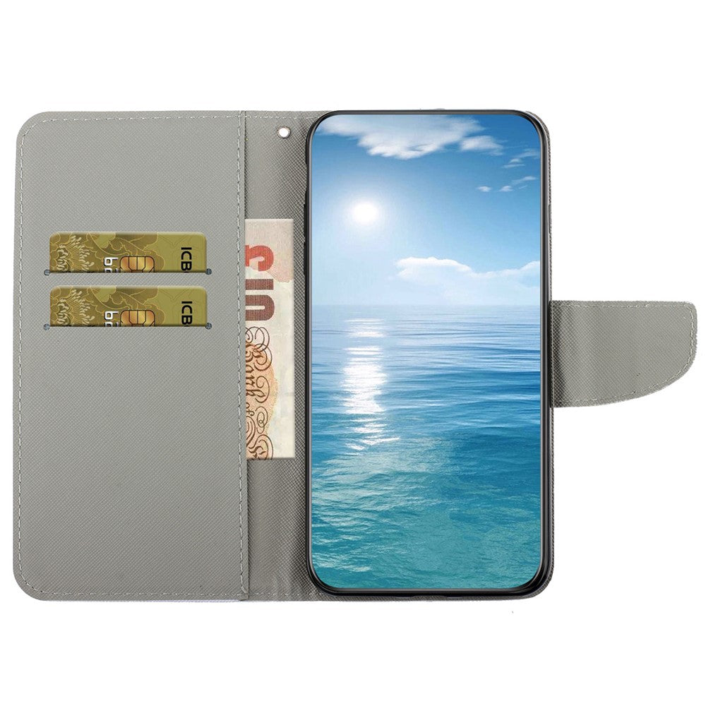 Til Samsung Galaxy A05s 4G Telefoncover Mønster Sammenklappelig Stand PU Læder Cover
