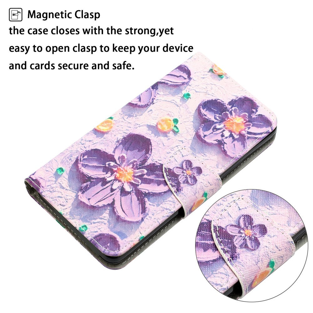 Til Samsung Galaxy A05s 4G Telefoncover Mønster Sammenklappelig Stand PU Læder Cover