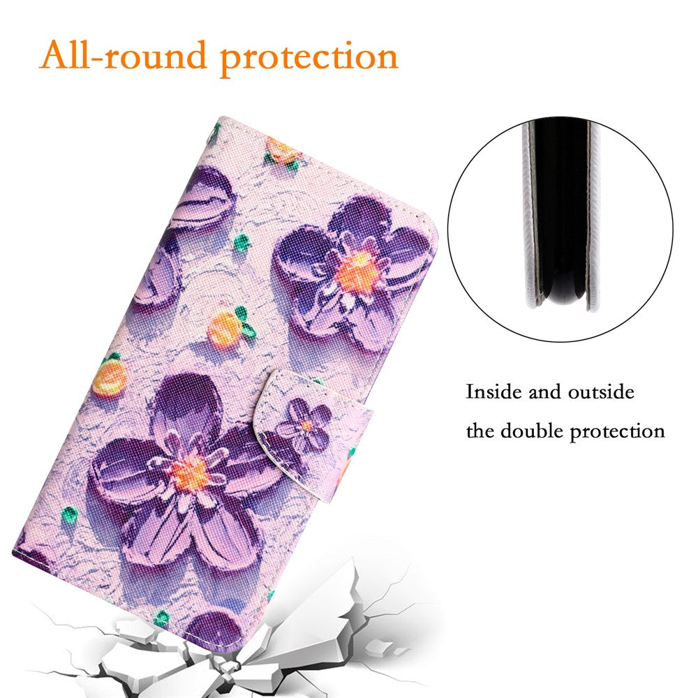 Til Samsung Galaxy A05s 4G Telefoncover Mønster Sammenklappelig Stand PU Læder Cover
