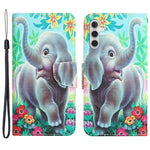 Til Samsung Galaxy A05s 4G Telefoncover Mønster Sammenklappelig Stand PU Læder Cover