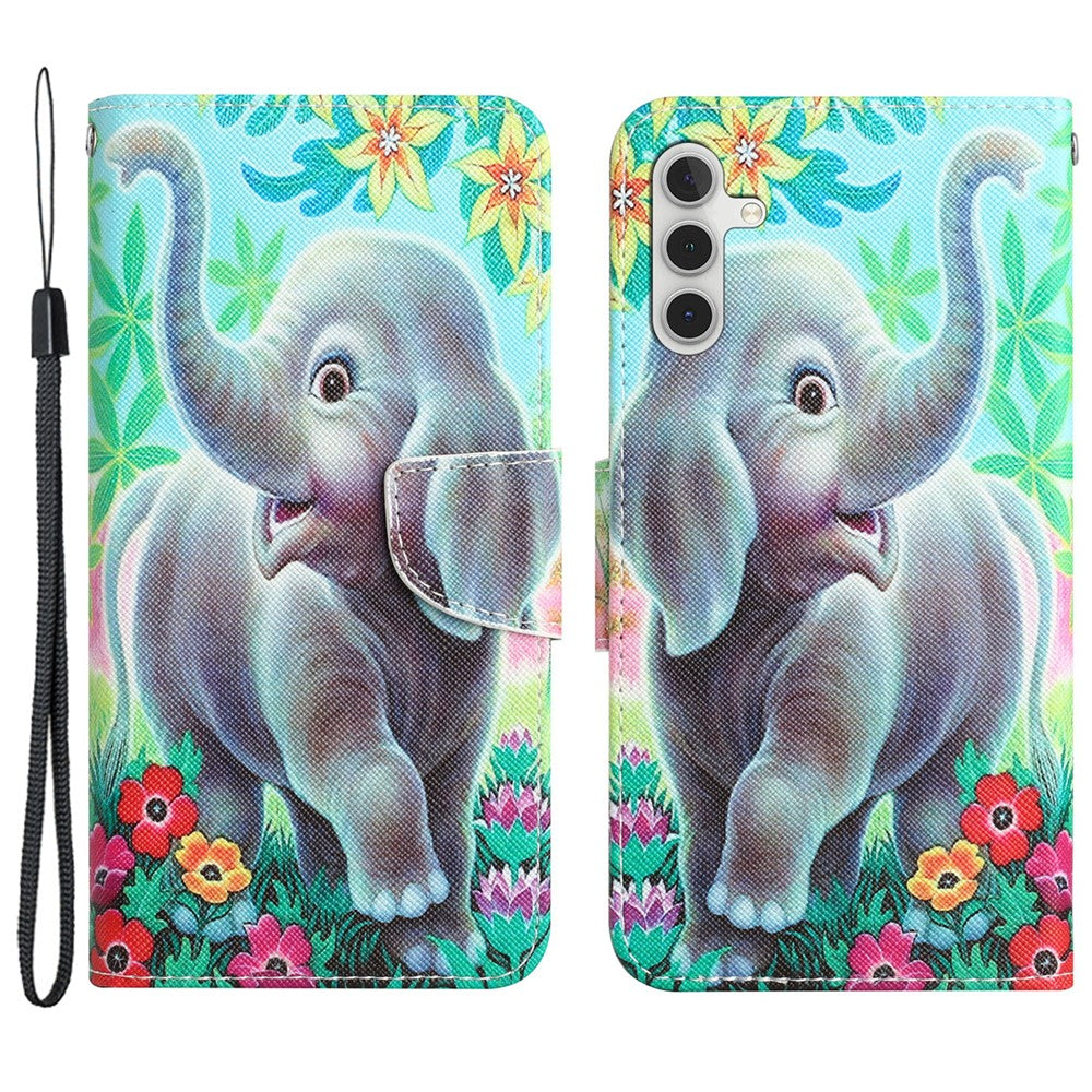 Til Samsung Galaxy A05s 4G Telefoncover Mønster Sammenklappelig Stand PU Læder Cover