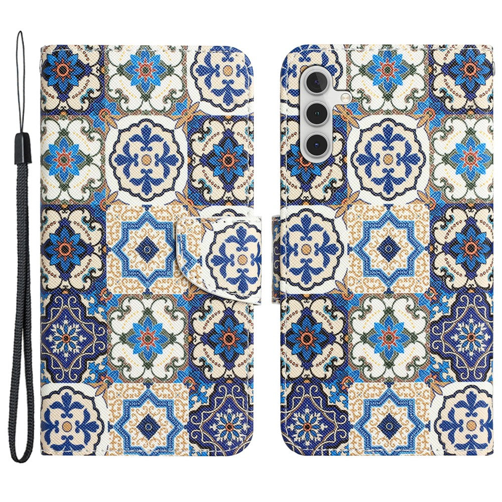 Til Samsung Galaxy A05s 4G Telefoncover Mønster Sammenklappelig Stand PU Læder Cover