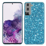 For Samsung Galaxy S24+ Case Glittering Sequins TPU Frame + PC Back Phone Cover