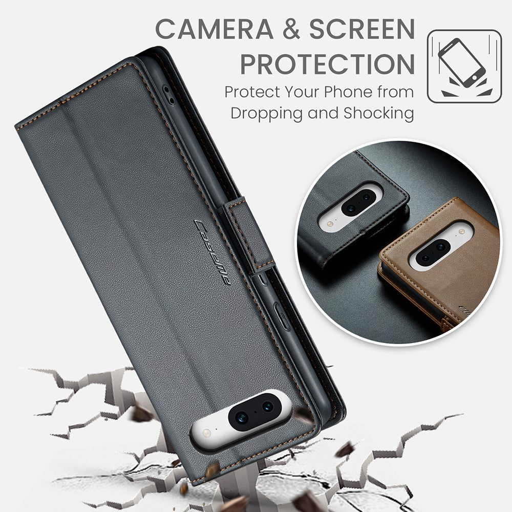 CASEME 023 Google Pixel 8a Läderfodral RFID - Svart