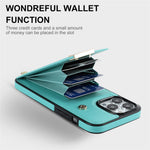 For iPhone 15 Pro Max Case TPU+PU Leather+Metal Hardware Phone Cover with Card Holder