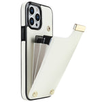 For iPhone 15 Pro Max Case TPU+PU Leather+Metal Hardware Phone Cover with Card Holder