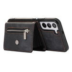 For Samsung Galaxy S21+ 5G Case PU+TPU Card Bag Cell Phone Case with 2 Straps