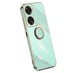 XINLI For Huawei nova 11 SE / nova 12 SE 4G Phone Case Electroplating Gold Edge Cover with Kickstand