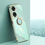 XINLI For Huawei nova 11 SE / nova 12 SE 4G Phone Case Electroplating Gold Edge Cover with Kickstand