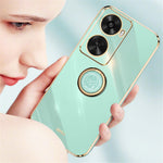 XINLI For Huawei nova 11 SE / nova 12 SE 4G Phone Case Electroplating Gold Edge Cover with Kickstand