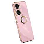 XINLI For Huawei nova 11 SE / nova 12 SE 4G Phone Case Electroplating Gold Edge Cover with Kickstand