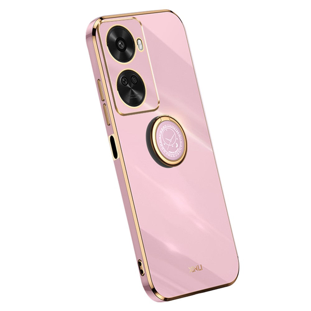 XINLI For Huawei nova 11 SE / nova 12 SE 4G Phone Case Electroplating Gold Edge Cover with Kickstand