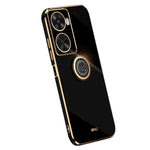 XINLI For Huawei nova 11 SE / nova 12 SE 4G Phone Case Electroplating Gold Edge Cover with Kickstand