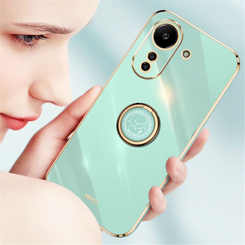 XINLI For Xiaomi Redmi 13C 4G / Poco C65 4G Case with Ring Holder Kickstand Soft TPU Phone Cover
