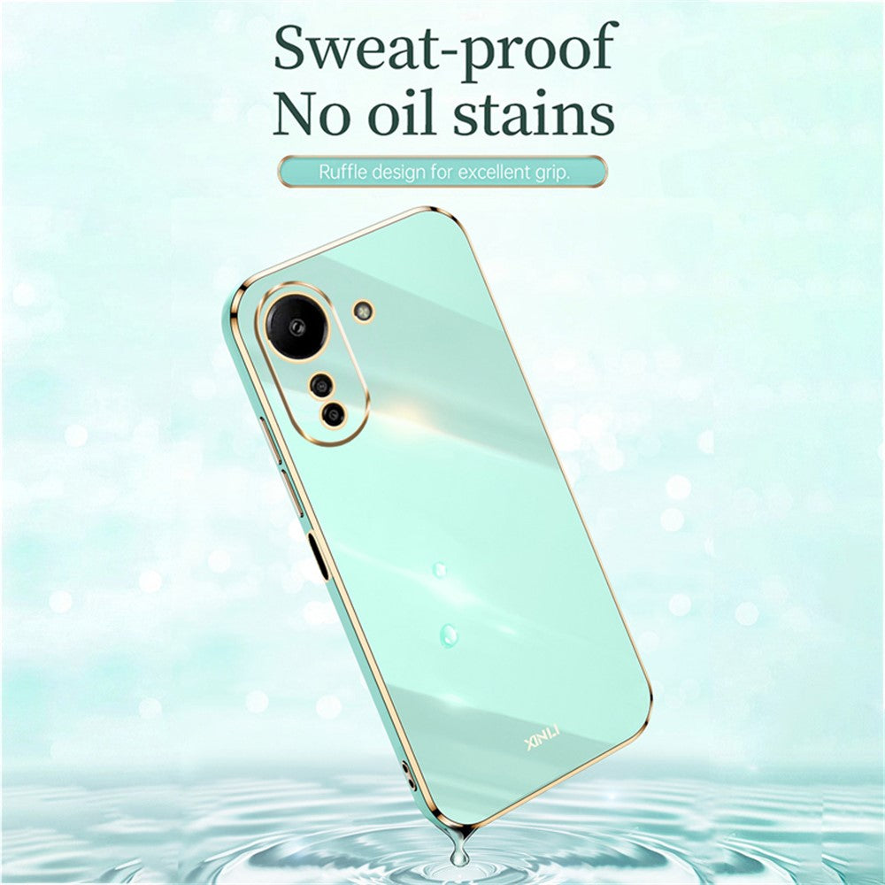 XINLI For Xiaomi Redmi 13C 4G / Poco C65 4G Case Electroplated Gold Edges Phone Cover