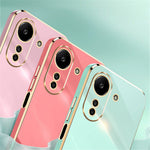 XINLI For Xiaomi Redmi 13C 4G / Poco C65 4G Case Electroplated Gold Edges Phone Cover