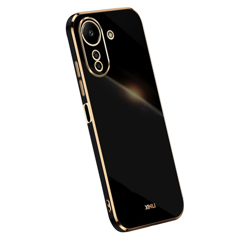 XINLI For Xiaomi Redmi 13C 4G / Poco C65 4G Case Electroplated Gold Edges Phone Cover
