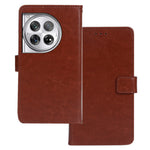 IDEWEI For OnePlus 12 5G Leather Wallet Phone Case Crazy Horse Pattern