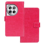 IDEWEI For OnePlus 12 5G Leather Wallet Phone Case Crazy Horse Pattern