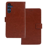 IDEWEI Til Samsung Galaxy A15 5G Lædercover med Crazy Horse Tekstur, Pung og Stand