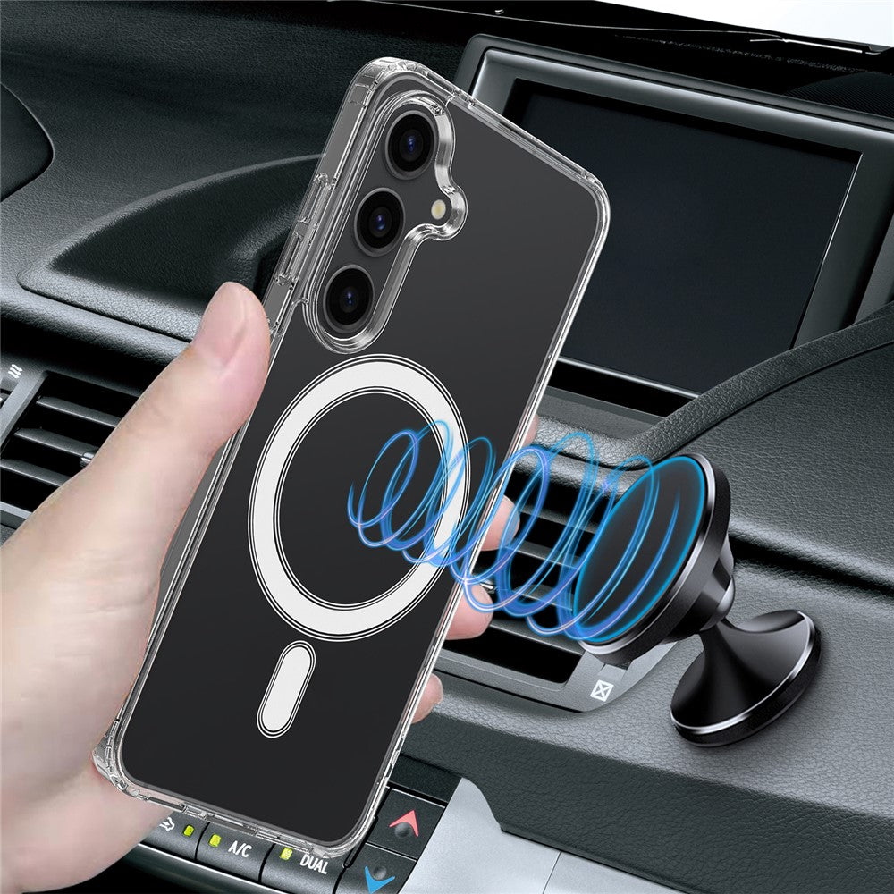 Samsung Galaxy S24+ Magnetiskt skal Akryl+TPU Stötsäkert bakstycke
