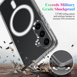 For Samsung Galaxy S24 Magnetic Phone Case Shock Absorbing Acrylic+TPU Back Shell