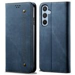 For Samsung Galaxy A55 5G Case Wallet Jeans Cloth Texture Leather Stand Cover