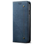 For Samsung Galaxy A55 5G Case Wallet Jeans Cloth Texture Leather Stand Cover